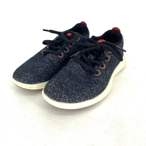 Allbirds Wool Runners Sneakers Dark Gray with Red Tabs women's Size 7 - Picture 8 of 8